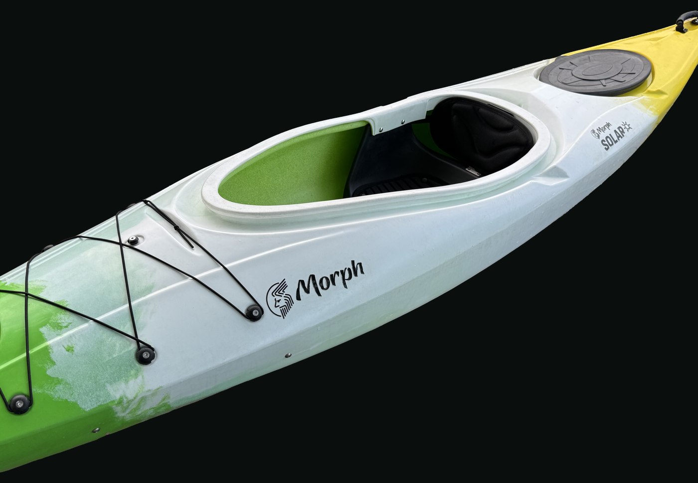 Kajak Morph Solar — fotel oraz tylny luk bagażowy